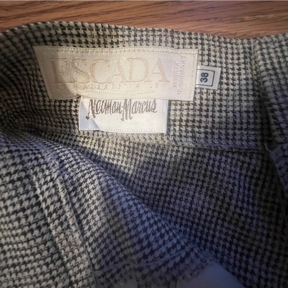 Vintage ESCADA Gray Pleated High Waisted Wool Pants Womens USA 6 / 38 - Picture 9 of 11